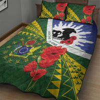 Cook Islands ANZAC Day Quilt Bed Set Last Post Lest We Forget LT14 - Polynesian Pride