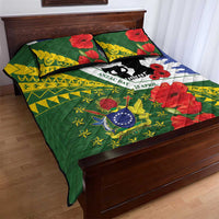 Cook Islands ANZAC Day Quilt Bed Set Last Post Lest We Forget LT14 - Polynesian Pride