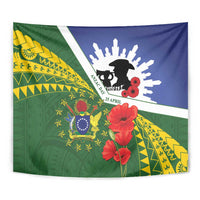 Cook Islands ANZAC Day Tapestry Last Post Lest We Forget
