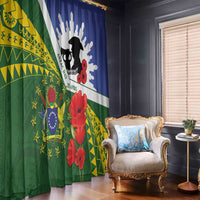 Cook Islands ANZAC Day Window Curtain Last Post Lest We Forget LT14 - Polynesian Pride