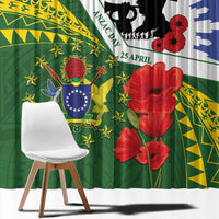 Cook Islands ANZAC Day Window Curtain Last Post Lest We Forget LT14 - Polynesian Pride