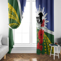 Cook Islands ANZAC Day Window Curtain Last Post Lest We Forget LT14 - Polynesian Pride