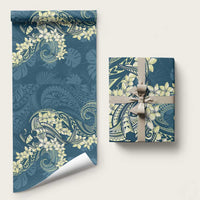 Cyan Polynesia Hammerhead Shark Tattoo With Plumeria Lei Wrapping Paper LT14 58" × 23" Cyan - Polynesian Pride