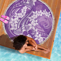 Purple Polynesia Hammerhead Shark Tattoo With Plumeria Lei Beach Blanket LT14 - Polynesian Pride