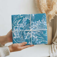 Blue Polynesia Hammerhead Shark Tattoo With Plumeria Lei Wrapping Paper LT14 - Polynesian Pride