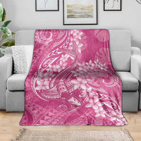 Pink Polynesia Hammerhead Shark Tattoo With Plumeria Lei Blanket LT14 - Polynesian Pride