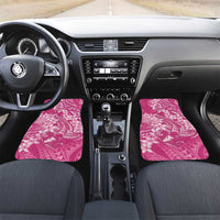 Pink Polynesia Hammerhead Shark Tattoo With Plumeria Lei Car Mats LT14 Set 2pcs - Front Pink - Polynesian Pride