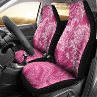 Pink Polynesia Hammerhead Shark Tattoo With Plumeria Lei Car Seat Cover