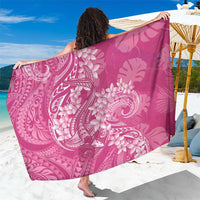 Pink Polynesia Hammerhead Shark Tattoo With Plumeria Lei Sarong