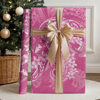 Pink Polynesia Hammerhead Shark Tattoo With Plumeria Lei Wrapping Paper LT14 - Polynesian Pride