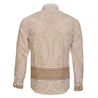 Mauri Ribaberiki Kiribati Family Matching Off Shoulder Maxi Dress and Hawaiian Shirt Cowrie Shells Lei Palm Leaf Weaving