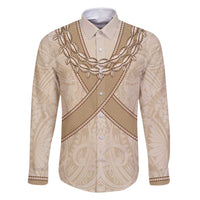 Mauri Ribaberiki Kiribati Family Matching Tank Maxi Dress and Hawaiian Shirt Cowrie Shells Lei Palm Leaf Weaving