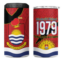 Mauri Kiribati Independence Day 4 in 1 Can Cooler Tumbler 1979 Proud National Frigatebird