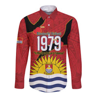 Mauri Kiribati Independence Day Long Sleeve Button Shirt 1979 Proud National Frigatebird