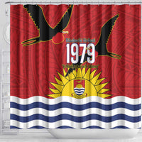 Mauri Kiribati Independence Day Shower Curtain 1979 Proud National Frigatebird