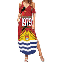 Mauri Kiribati Independence Day Summer Maxi Dress 1979 Proud National Frigatebird