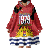 Mauri Kiribati Independence Day Wearable Blanket Hoodie 1979 Proud National Frigatebird