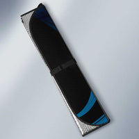 Blue Hafa Adai Guam Auto Sun Shade Chamorro Latte Stone Hand With Plumeria - Polynesian Pride