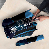 Blue Hafa Adai Guam Umbrella Chamorro Latte Stone Hand With Plumeria - Polynesian Pride