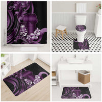 Purple Hafa Adai Guam Bathroom Set Chamorro Latte Stone Hand With Plumeria - Polynesian Pride