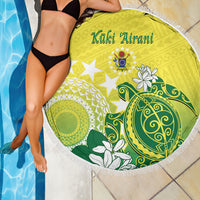 Cook Islands Independence Day Beach Blanket Kuki Airani Tiare Maori Polynesian Pattern - Green LT14 - Polynesian Pride