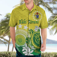 Cook Islands Independence Day Hawaiian Shirt Kuki Airani Tiare Maori Polynesian Pattern - Green LT14 - Polynesian Pride