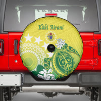 Cook Islands Independence Day Spare Tire Cover Kuki Airani Tiare Maori Polynesian Pattern - Green LT14 - Polynesian Pride