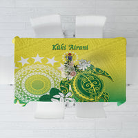 Cook Islands Independence Day Tablecloth Kuki Airani Tiare Maori Polynesian Pattern - Green LT14 Green - Polynesian Pride