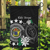 Cook Islands Independence Day Garden Flag Kuki Airani Tiare Maori Polynesian Pattern - Black LT14 Garden Flag Black - Polynesian Pride