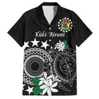 Cook Islands Independence Day Hawaiian Shirt Kuki Airani Tiare Maori Polynesian Pattern - Black LT14 Black - Polynesian Pride