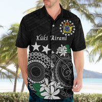 Cook Islands Independence Day Hawaiian Shirt Kuki Airani Tiare Maori Polynesian Pattern - Black LT14 - Polynesian Pride