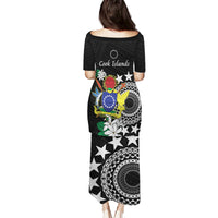 Cook Islands Independence Day Puletasi Kuki Airani Tiare Maori Polynesian Pattern - Black LT14 - Polynesian Pride