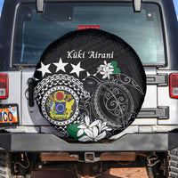 Cook Islands Independence Day Spare Tire Cover Kuki Airani Tiare Maori Polynesian Pattern - Black LT14 Black - Polynesian Pride
