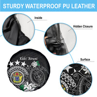 Cook Islands Independence Day Spare Tire Cover Kuki Airani Tiare Maori Polynesian Pattern - Black LT14 - Polynesian Pride