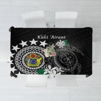 Cook Islands Independence Day Tablecloth Kuki Airani Tiare Maori Polynesian Pattern - Black LT14 Black - Polynesian Pride