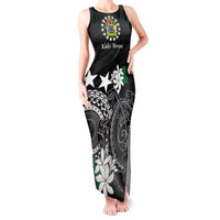 Cook Islands Independence Day Tank Maxi Dress Kuki Airani Tiare Maori Polynesian Pattern - Black LT14 Women Black - Polynesian Pride