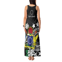 Cook Islands Independence Day Tank Maxi Dress Kuki Airani Tiare Maori Polynesian Pattern - Black LT14 - Polynesian Pride