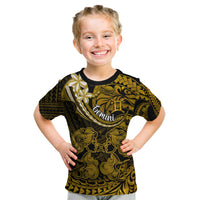 Polynesian Pride Gemini Zodiac Kid T Shirt Astrological Sign Tribal Plumeria Gold Galaxy LT14 Gold - Polynesian Pride