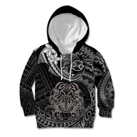 Polynesian Pride Cancer Zodiac Kid Hoodie Astrological Sign Tribal Plumeria Grey Galaxy LT14 Hoodie Grey - Polynesian Pride