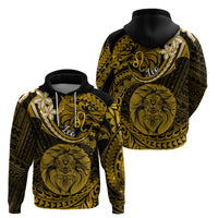 Polynesian Pride Leo Zodiac Hoodie Astrological Sign Tribal Plumeria Gold Galaxy LT14 - Polynesian Pride