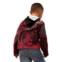 Polynesian Pride Capricorn Zodiac Kid Hoodie Astrological Sign Tribal Plumeria Red Galaxy LT14 - Polynesian Pride