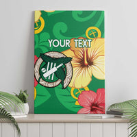 Custom Vanuatu Cricket Canvas Wall Art 2024 Tropical Flowers Version LT14 - Polynesian Pride