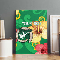 Custom Vanuatu Cricket Canvas Wall Art 2024 Tropical Flowers Version LT14 - Polynesian Pride