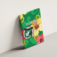 Custom Vanuatu Cricket Canvas Wall Art 2024 Tropical Flowers Version LT14 - Polynesian Pride