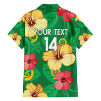 Custom Vanuatu Cricket Family Matching Puletasi and Hawaiian Shirt 2024 Tropical Flowers Version LT14 - Polynesian Pride