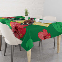 Custom Vanuatu Cricket Tablecloth 2024 Tropical Flowers Version LT14 - Polynesian Pride