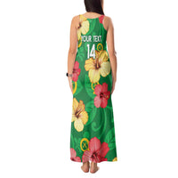 Custom Vanuatu Cricket Tank Maxi Dress 2024 Tropical Flowers Version LT14 - Polynesian Pride