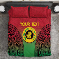 Custom Vanuatu Cricket Bedding Set 2024 Polynesian Pattern Sporty Style LT14 Red - Polynesian Pride