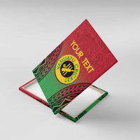 Custom Vanuatu Cricket Canvas Wall Art 2024 Polynesian Pattern Sporty Style LT14 With Frame Red - Polynesian Pride