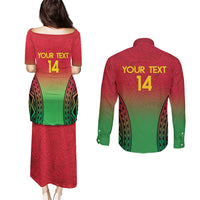 Custom Vanuatu Cricket Couples Matching Puletasi and Long Sleeve Button Shirt 2024 Polynesian Pattern Sporty Style LT14 - Polynesian Pride